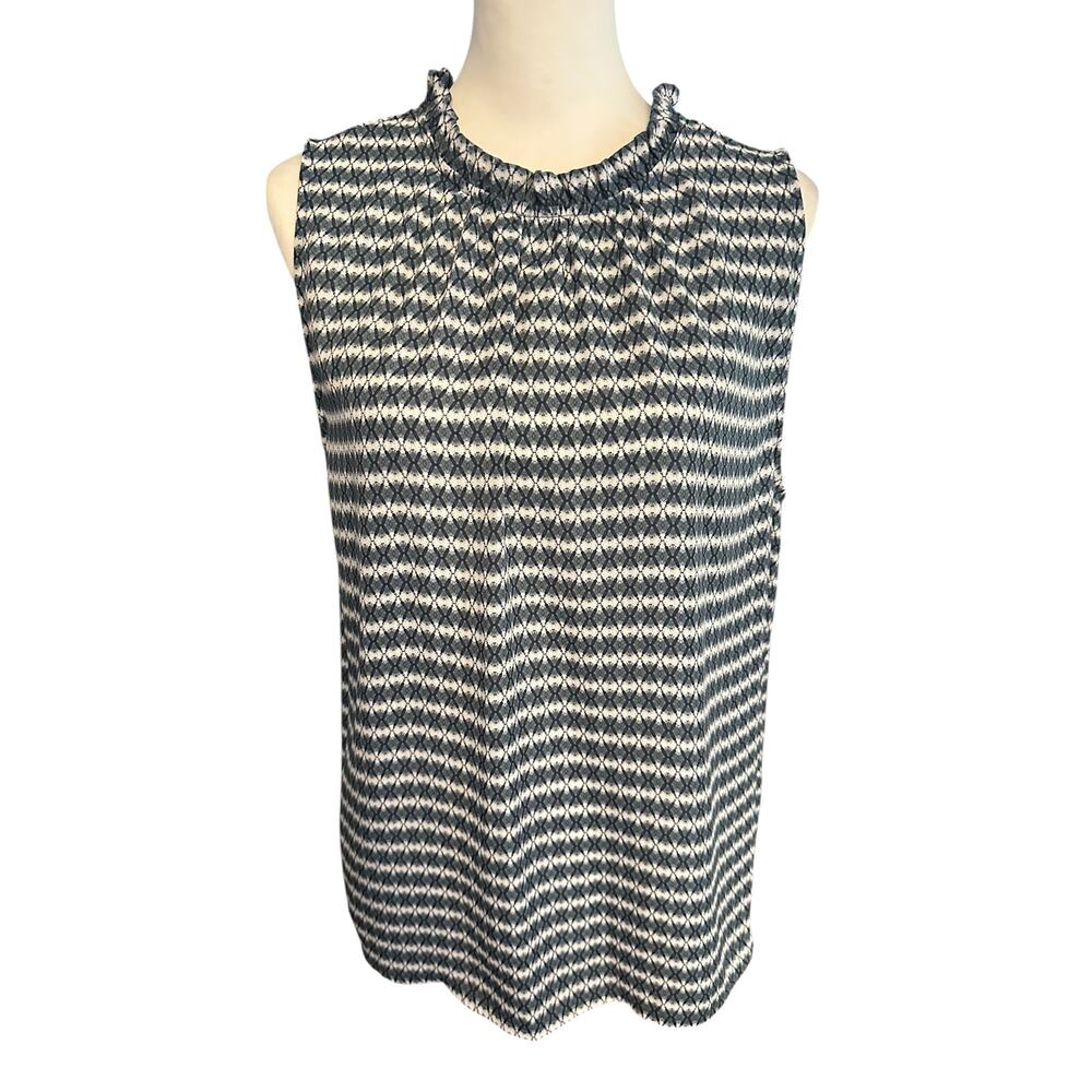 Banana Republic Factory Women's Sleeveless Top Blue Black White Large